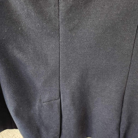 H&M NWT Navy Blue Blazer Women's Size 8 Brown Elbow Patch Career Office Preppy - Picture 9 of 11